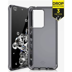 ITSkins SpectrumClear Coque Samsung Galaxy S20 Ultra Coque arrière en TPU Souple Anti-Chocs - Noir