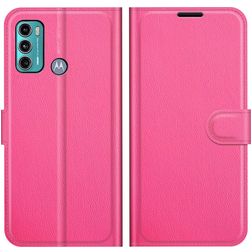 Mobigear Classic Housse Motorola Moto G60 Etui Porte-Monnaie - Magenta