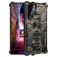 Mobigear Armor Stand Samsung Galaxy S22 Ultra Plastique rigide Coque arrière Antichoc avec béquille - Vert
