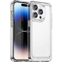 Mobigear Crystal Coque Transparente iPhone 15 Pro Max Coque arrière en TPU Souple - Transparent