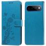 Mobigear Flowers Housse Google Pixel 11 Pro XL Etui Porte-Monnaie - Bleu
