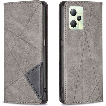 Mobigear Rhombus Slim Housse Realme C35 Etui - Gris