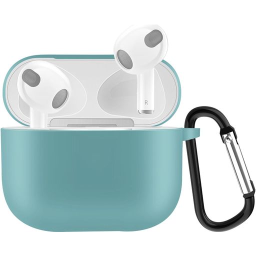 Mobigear Classic Coque Apple AirPods 3 Coque en Silicone Souple - Emerald Green