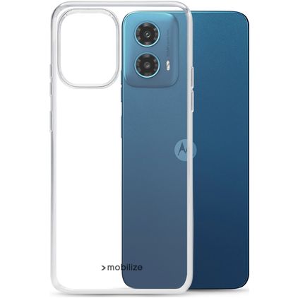Mobilize Gelly Coque Transparente Motorola Moto G34 Coque arrière en TPU Souple - Transparent