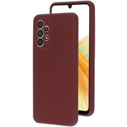 Mobiparts Samsung Galaxy A33 Silicone Coque arrière - Plum Red