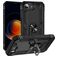 Mobigear Armor Ring Coque iPhone 17e Coque arrière Rigide Anti-Chocs avec Anneau-Support - Noir