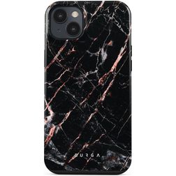 Burga Tough Coque iPhone 14 Coque arrière Rigide Anti-Chocs - Rose Gold Marble