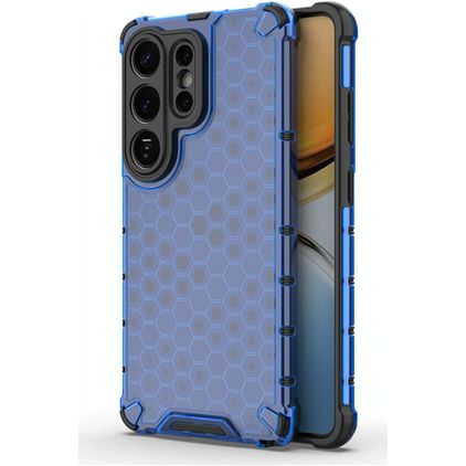 Mobigear Honeycomb Samsung Galaxy S26 Ultra Plastique rigide Coque arrière Antichoc - Bleu