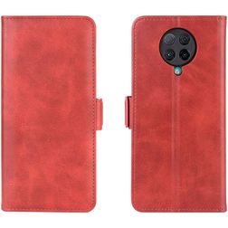 Mobigear Slim Magnet Housse POCO F2 Pro Etui Porte-Monnaie - Rouge