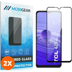 Mobigear Premium TCL 40R Verre trempé Protection d'écran - Compatible Coque (Lot de 2)