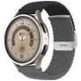 Mobigear Braided Dual Bracelet Nylon pour Smartwatch Fermeture à pince - 20 mm - Noir / Gris