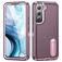 Mobigear Rugged Stand Coque Samsung Galaxy S23 Coque arrière Rigide Anti-Chocs avec Support Amovible - Violet