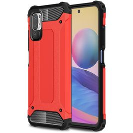 Mobigear Outdoor Coque Xiaomi Redmi Note 10 5G Coque arrière Rigide Anti-Chocs - Rouge
