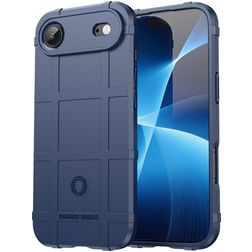 Mobigear Rugged Shield Coque iPhone Air Coque arrière en TPU Souple Anti-Chocs - Bleu