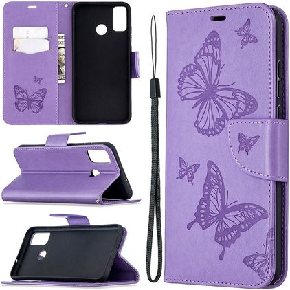 Mobigear Butterfly HONOR 9X Lite Étui Portefeuille - Violet
