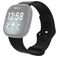Mobigear Sport Dual Bracelet Silicone Fitbit Versa 3 Fermeture à clou et passant - Noir