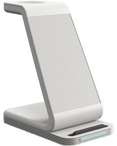 Mobigear PowerStack 3in1 Station de Charge QI pour Smartphone / AirPods & Apple Watch - Blanc
