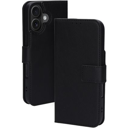 Mobiparts Classic Wallet MagSafe Housse iPhone 16 MagSafe Etui Porte-Monnaie - Noir