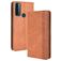 Mobigear Sensation Housse TCL 20 SE Etui Porte-Monnaie - Marron