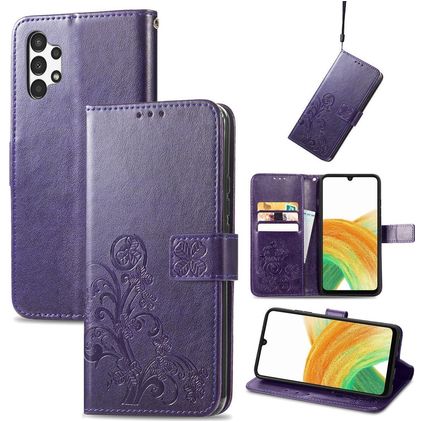 Mobigear Clover Samsung Galaxy A13 4G Étui Portefeuille - Violet