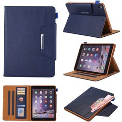 Mobigear Luxury Coque iPad 7 (2019) Etui + Porte-crayon - Bleu
