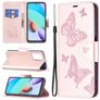 Mobigear Butterfly Housse Xiaomi Redmi 10 4G Etui Porte-Monnaie - Rose doré