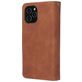 Mobigear Zipper Housse iPhone 12 Etui Porte-Monnaie - Marron