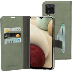 Mobiparts Classic Wallet Housse Samsung Galaxy A12 Etui Porte-Monnaie - Stone Green