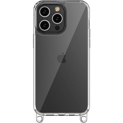 Mobigear Bungy Coque iPhone 15 Pro Max Coque arrière Rigide - Argent