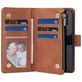 Mobigear Zipper Housse iPhone 12 Etui Porte-Monnaie - Marron