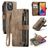 Caseme C30 Housse iPhone 14 Pro Etui Porte-Monnaie - Marron