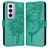 Mobigear Butterfly Housse OPPO Reno 12 Pro Etui Porte-Monnaie - Vert