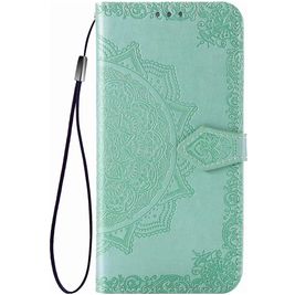 Mobigear Mandala Housse Motorola One Fusion Plus Etui Porte-Monnaie - Turquoise