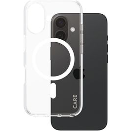 CARE by PanzerGlass Flagship Coque iPhone 16 MagSafe Coque arrière Rigide - Transparent / Blanc