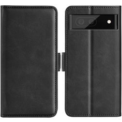 Mobigear Slim Magnet Housse Google Pixel 6a Etui Porte-Monnaie - Noir