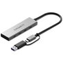 Cygnett Unite 4-in-1 - Hub USB-A / USB-C vers USB-C - Argent