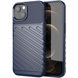 Mobigear Groove Coque iPhone 13 Mini Coque arrière en TPU Souple - Bleu