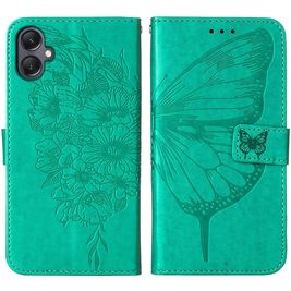Mobigear Butterfly Housse Samsung Galaxy A05 Etui Porte-Monnaie - Vert