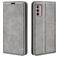Mobigear Retro Slim Motorola Moto G42 Étui Portefeuille - Gris