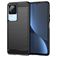 Mobigear Brushed Slim Coque POCO F4 Coque arrière en TPU Souple - Noir