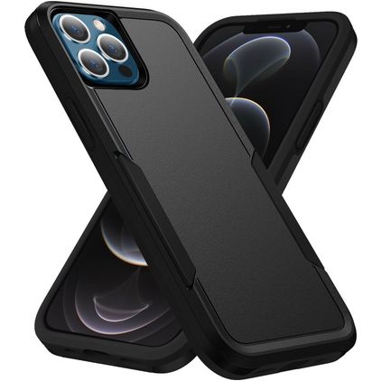 Mobigear Heavy Armor iPhone 14 Pro Max Plastique rigide Coque arrière Antichoc - Noir