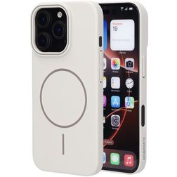 Mobiparts Slim Line Coque iPhone 16 Pro MagSafe Coque arrière Rigide - Off White