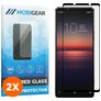 Mobigear Premium Sony Xperia 1 II Verre trempé Protection d'écran - Compatible Coque - Noir (Lot de 2)