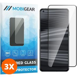 Mobigear Premium Realme GT2 Verre trempé Protection d'écran - Compatible Coque - Noir (Lot de 3)