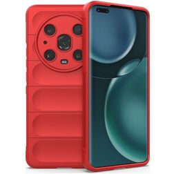 Mobigear Bumpy Coque HONOR Magic 4 Pro Coque arrière en TPU Souple - Rouge