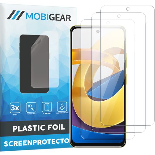 Mobigear POCO X4 Pro 5G Protection d'écran Film - Compatible coque (Lot de 3)