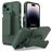 Mobigear Explorer Coque iPhone 14 Pro Coque arrière Rigide Anti-Chocs avec Support Amovible - Vert