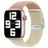 Mobigear Braided Dual Bracelet Nylon Apple Watch Fermeture à pince - 49/46/45/44 mm - Rose / Lumière stellaire