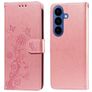 Mobigear Flowers Housse Samsung Galaxy S26 Plus Etui Porte-Monnaie - Rose doré