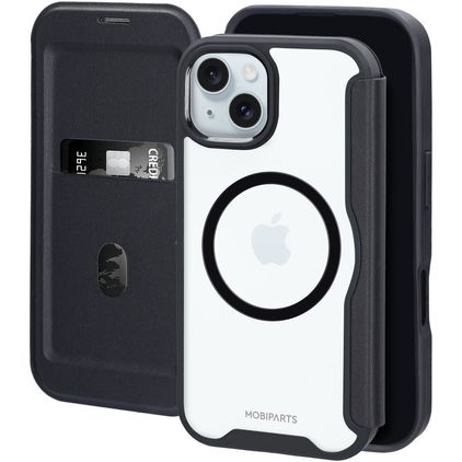Mobiparts Shield Line Housse iPhone 15 MagSafe Etui - Noir